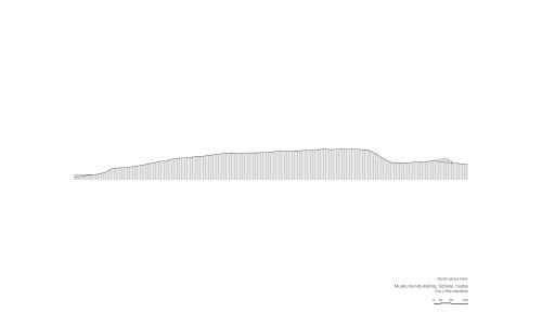 Museo del Mundo Marino Diseño del Plano de Seccion Tranversal Duna Cruz y Ortiz Arquitectos