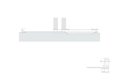 Estadio de Futbol y Eventos en Lugano Diseño de plano de de sección transversal Cruz y Ortiz Arquitectos