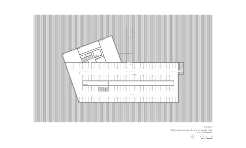 Administración General del Estado en Cadiz Diseño de plano de planta sótano de Cruz y Ortiz Arquitectos