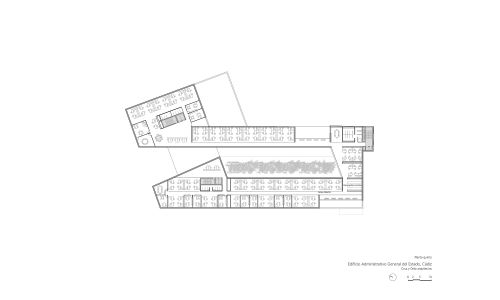 Administración General del Estado en Cadiz Diseño de plano de planta 5 de Cruz y Ortiz Arquitectos