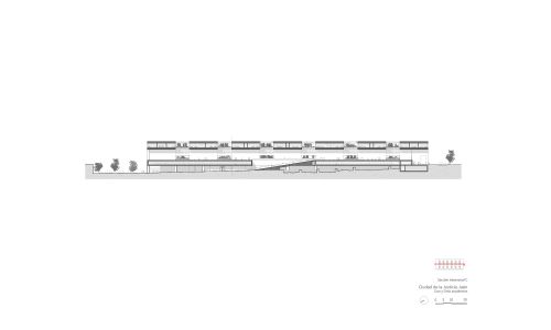 Ciudad de la Justicia de Jaén Diseño de plano de sección transversal de Cruz y Ortiz Arquitectos