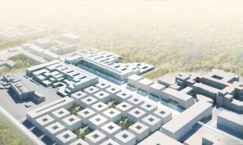 Campus de la Universidad de Saclay ecole centrale en Paris Diseño de masterplan urbanístico de Cruz y Ortiz Arquitectos